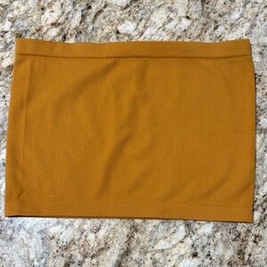 Mustard Ribbed Women's Top